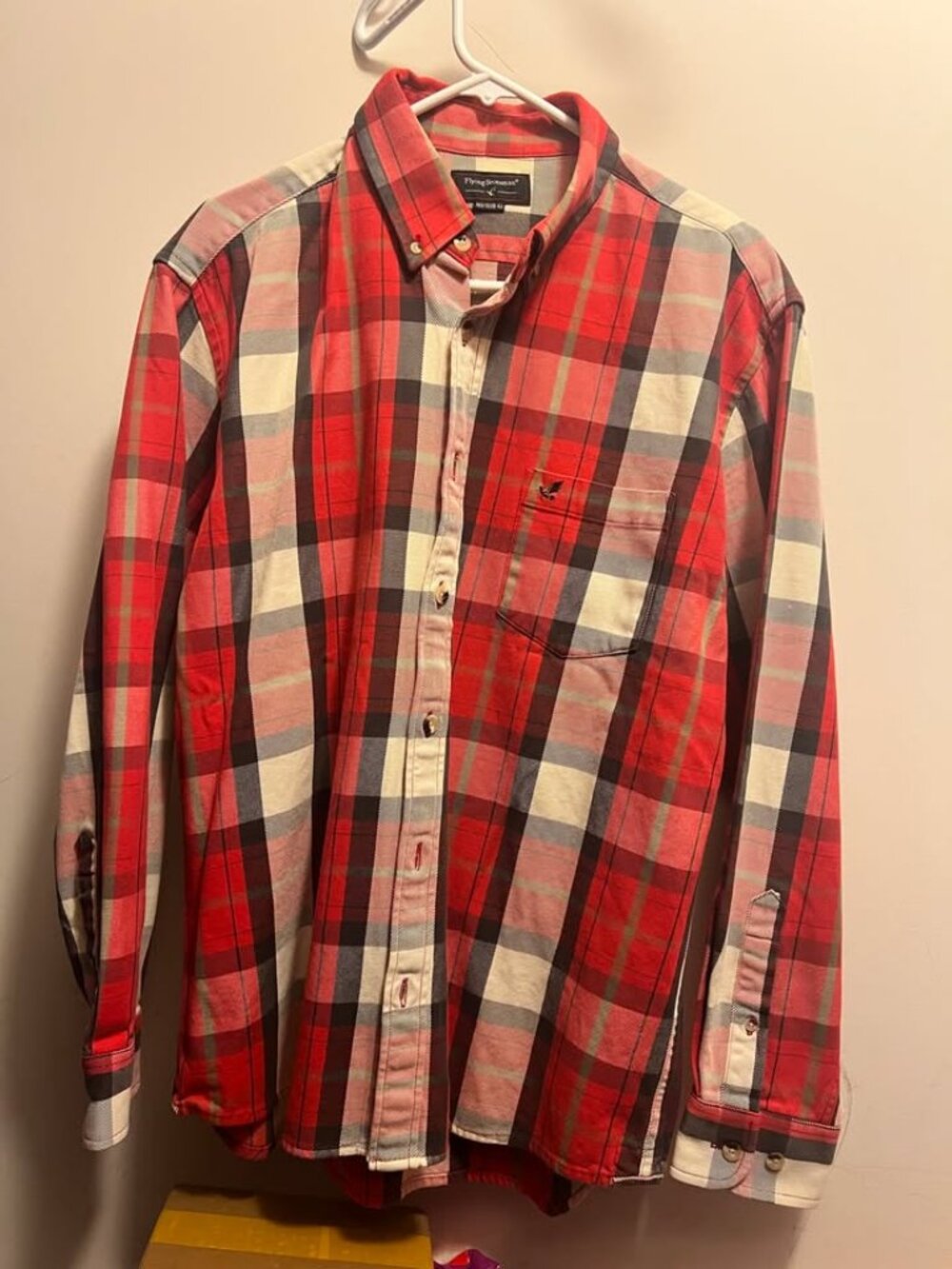 Flying Scotsman Collection Japanese Plaid Flannel Shirt Red Tartan Button Down